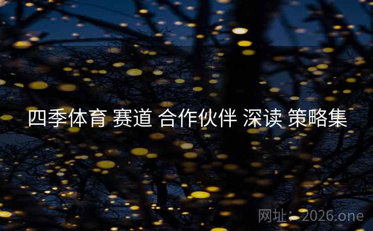 四季体育 赛道 合作伙伴 深读 策略集