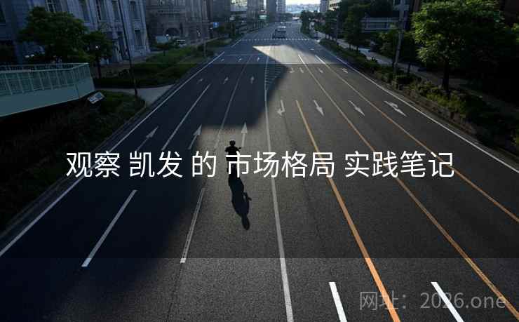 观察 凯发 的 市场格局 实践笔记