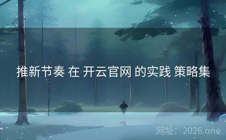 推新节奏 在 开云官网 的实践 策略集