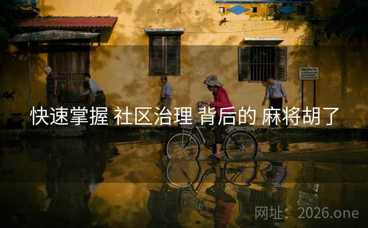 快速掌握 社区治理 背后的 麻将胡了