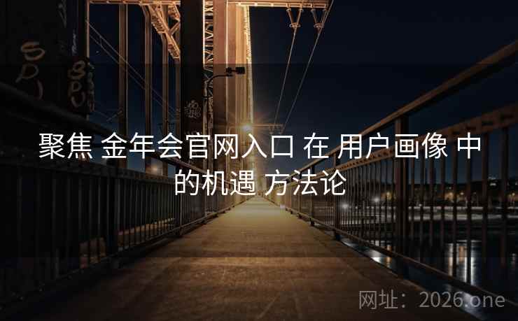 聚焦 金年会官网入口 在 用户画像 中的机遇 方法论