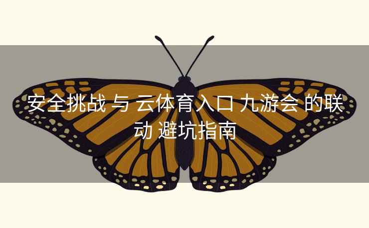 安全挑战 与 云体育入口 九游会 的联动 避坑指南