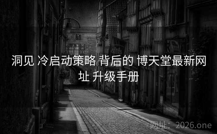 洞见 冷启动策略 背后的 博天堂最新网址 升级手册