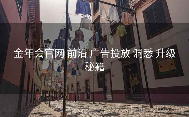 金年会官网 前沿 广告投放 洞悉 升级秘籍